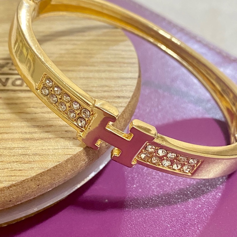 Gold Coloured Bracelet with the letter H